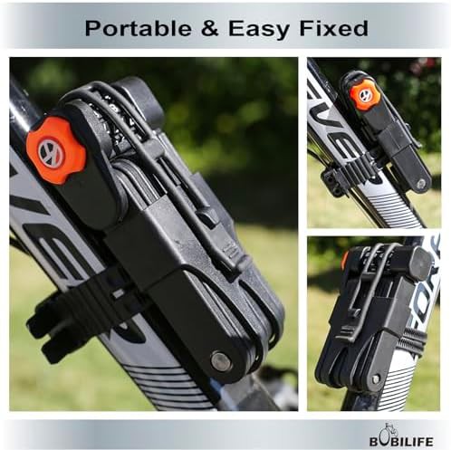 Foldable alloy steel combination lock with bracket — photo 5