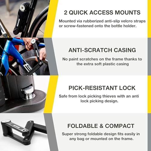 Hardened Steel Folding Bike Lock Two Pack — photo 3