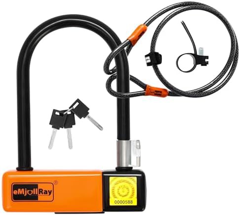 Durable U-lock with additional security cable