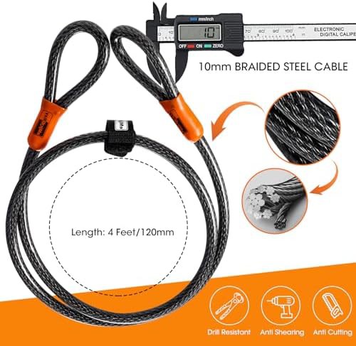 Durable U-lock with additional security cable — photo 3