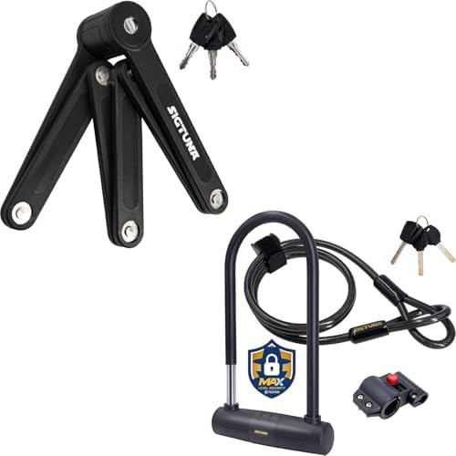 Long U Lock and Folding Lock Security Set