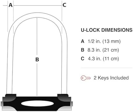 Heavy duty keyed outdoor U-lock — photo 4