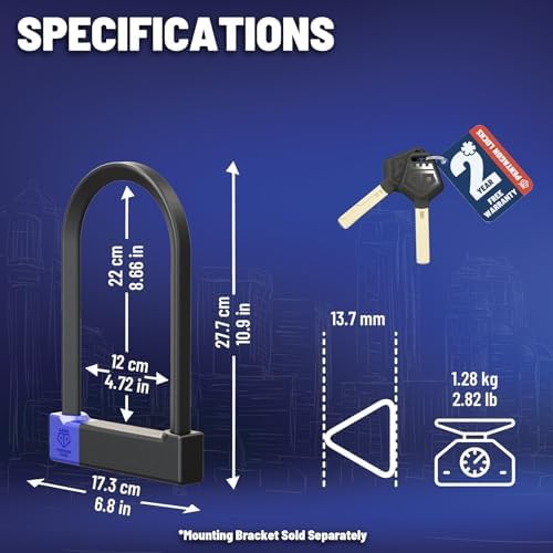 Gold rated medium bicycle u-lock — photo 5