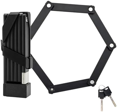 Alloy folding scooter lock with mounting bracket