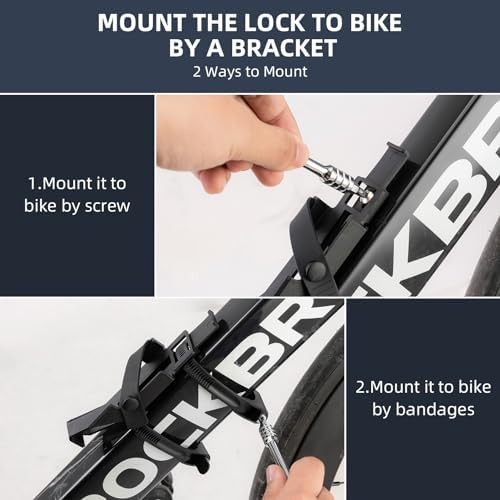 Alloy folding scooter lock with mounting bracket — photo 3