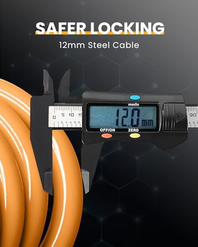 High security yellow cable lock — photo 4
