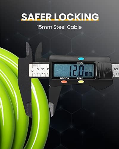 High security green cable lock — photo 4