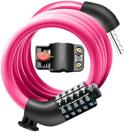 High security pink cable lock