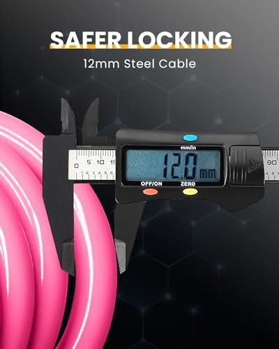 High security pink cable lock — photo 4