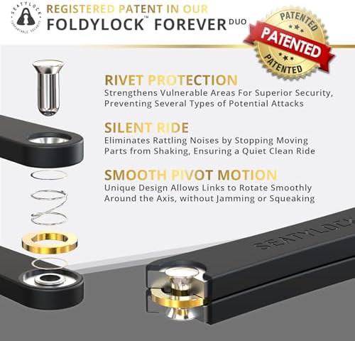 High security gold certified folding bike lock — photo 3
