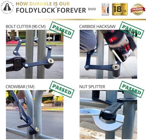 High security gold certified folding bike lock — photo 4