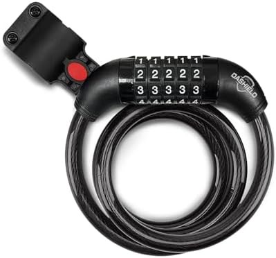 Combination cable lock with mounting bracket
