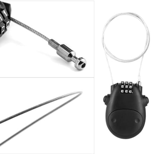 Retractable cable combination lock two pack — photo 3