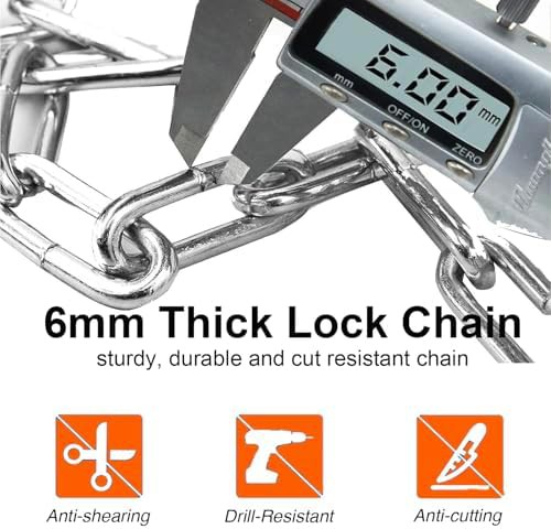 Five digit combination heavy duty chain lock — photo 4