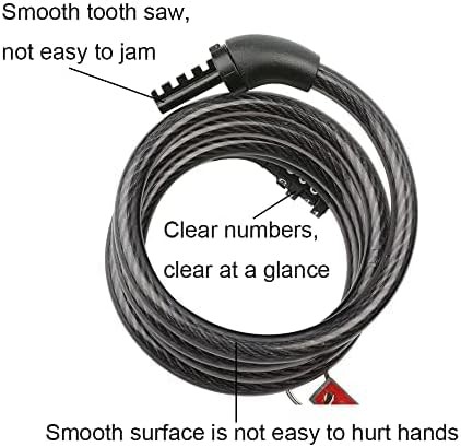 Black waterproof combination chain lock — photo 4