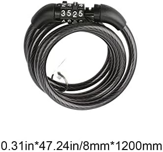 Black waterproof combination chain lock — photo 5