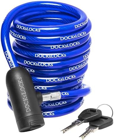 Weatherproof coiled keyed security bike cable lock five feet