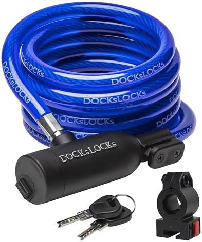 Coiled keyed security cable four feet