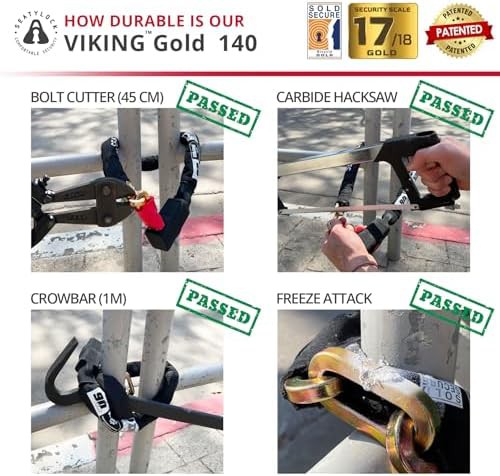 Viking Sold Secure Magnetic Patented Robust Bike Chain Lock — photo 4