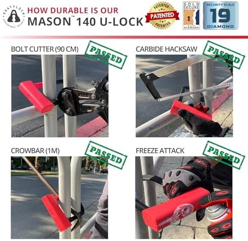 Mason Sold Secure Diamond Heavy Duty Bike U Lock 5.5 Inch — photo 4