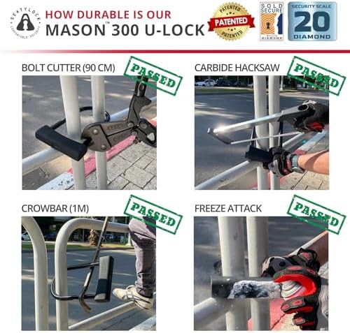 Mason Sold Secure Diamond Heavy Duty Bike U Lock 11.8 Inch — photo 4