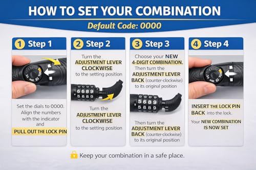 Three pack blue resettable cable locks — photo 3
