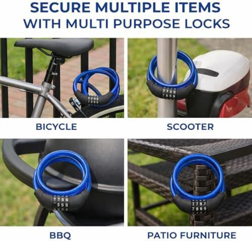 Three pack blue resettable cable locks — photo 5
