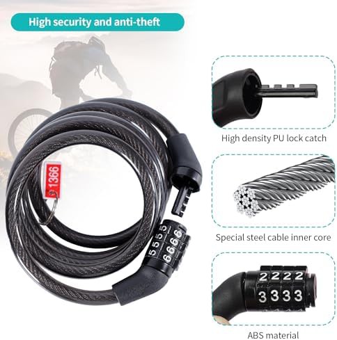 Lightweight four foot combination cable lock — photo 3