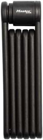 Black steel link folding bike lock