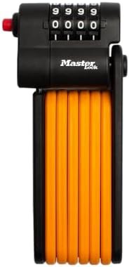 Orange hardened steel link folding lock