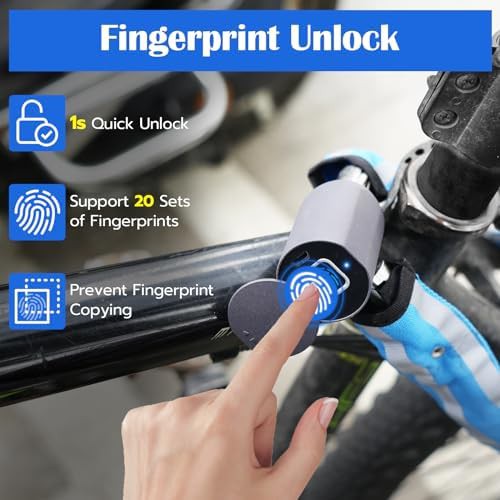 Fingerprint Smart Chain Lock with App Control — photo 3