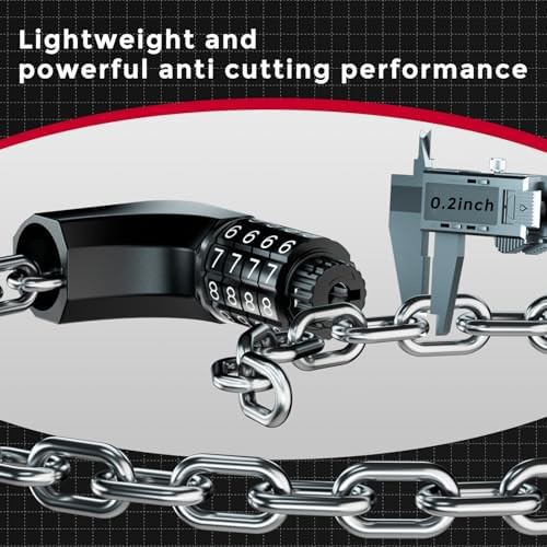 Heavy duty anti theft bicycle chain lock — photo 4
