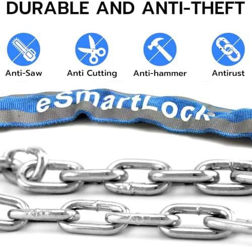 Blue biometric heavy duty chain lock — photo 5
