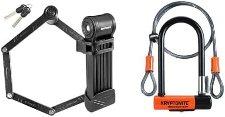 Folding bike lock with u lock