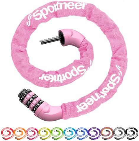 Pink six mm combination chain lock four feet