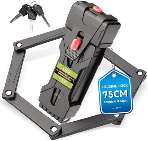 Foldable hardened steel lock with 75cm reach