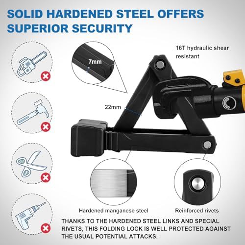 Foldable hardened steel lock with 75cm reach — photo 5