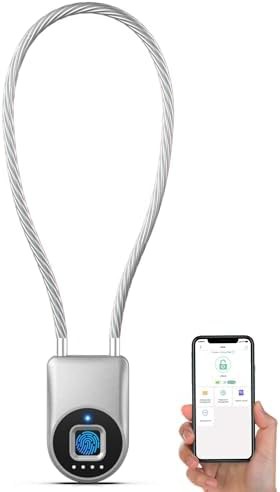 Silver Smart Cable Shackle Small Padlock