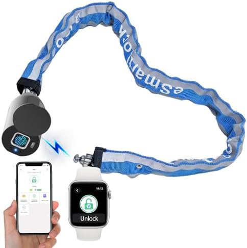 Waterproof biometric chain lock 3.3ft