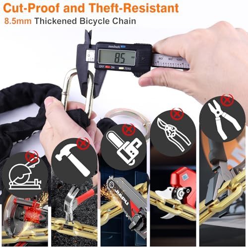 Long security chain lock for motorcycles — photo 3
