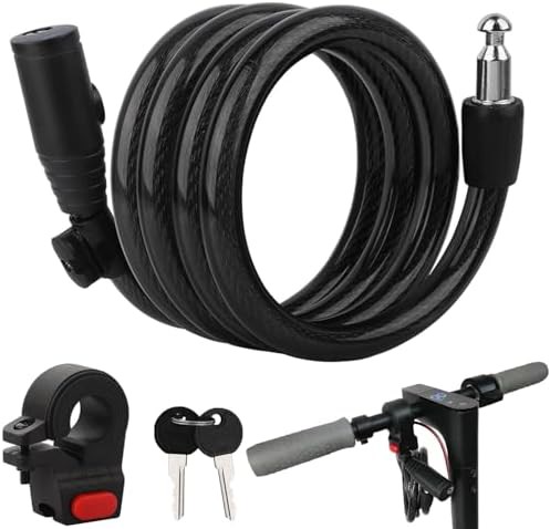 Keyed heavy duty cable lock with bracket