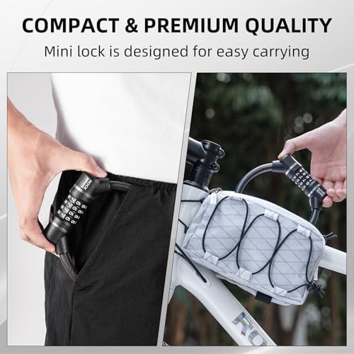 Mini resettable four digit combination cable lock — photo 3