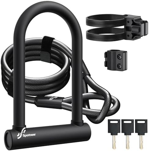 Heavy duty 18mm u-lock with six foot cable
