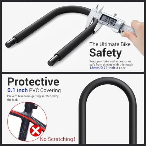 Heavy duty 18mm u-lock with six foot cable — photo 3