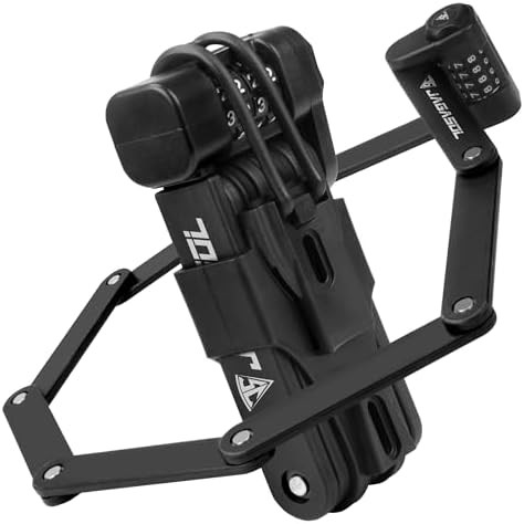 Compact lightweight folding bicycle security lock
