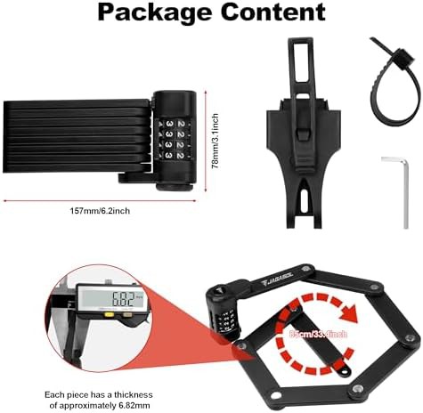Compact lightweight folding bicycle security lock — photo 3