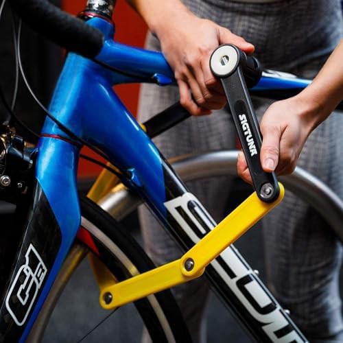 Yellow Heavy Duty Folding Bike Lock Pack — photo 5