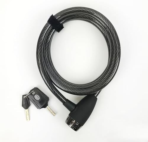 Straight hardened steel cable key lock