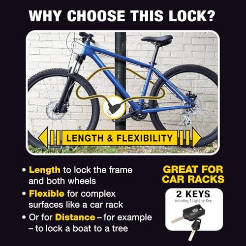 Straight hardened steel cable key lock — photo 4