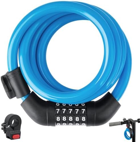 Heavy duty five digit combination bicycle lock
